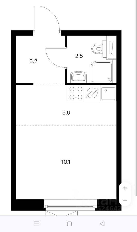 Продажа квартиры-студии 21.5м² Москва, ЗелАО, р-н Крюково, Зеленоград ...