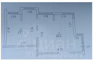 офис 100 м², этаж 1