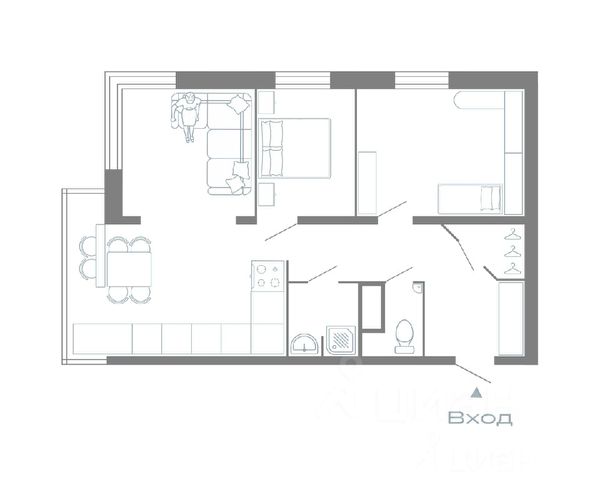 2-комн., 60,5 м², 25/25 этаж