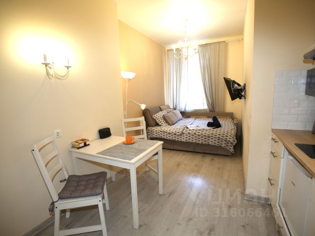 Апартаменты-студия, 18 м², 2/4 этаж
