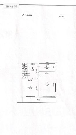 3-этаж. таунхаус 100 м²