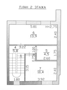 3-этаж. таунхаус 110 м²