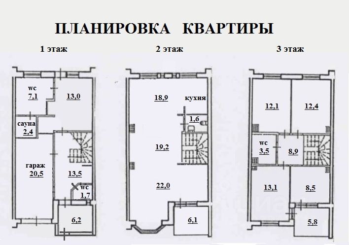 Купить таунхаус 192.5м² ул. Береговая, 17к2, Санкт-Петербург, р-н ...