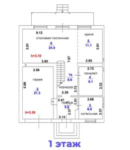 2-этаж. таунхаус 170 м²