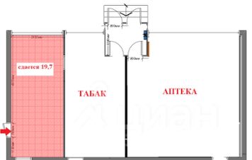 торг. площадь 20 м², этаж 1