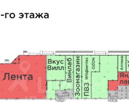 торг. площадь 3300 м², этаж 2