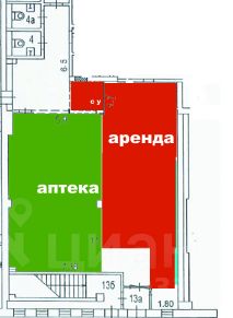 торг. площадь 55 м², этаж 1