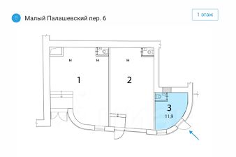 торг. площадь 12 м², этаж 1