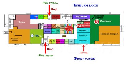 торг. площадь 100 м², этаж 1