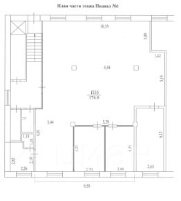 торг. площадь 175 м², этаж -1