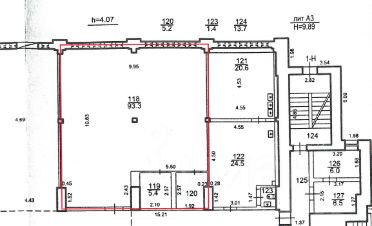 торг. площадь 93 м², этаж 1