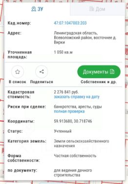 участок 10.5 сот.