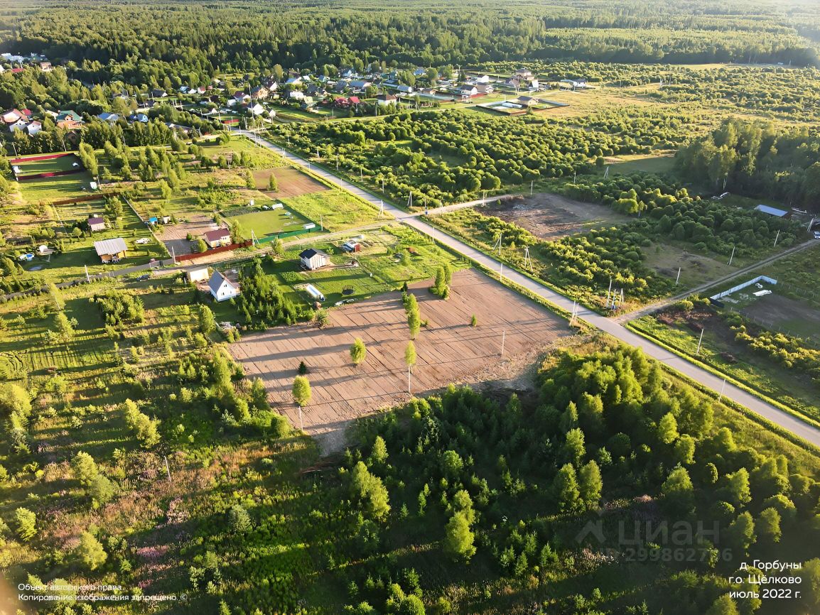 Купить земельный участок в ДНП Горбуны городского округа Щелково, продажа  земельных участков - база объявлений Циан. Найдено 2 объявления