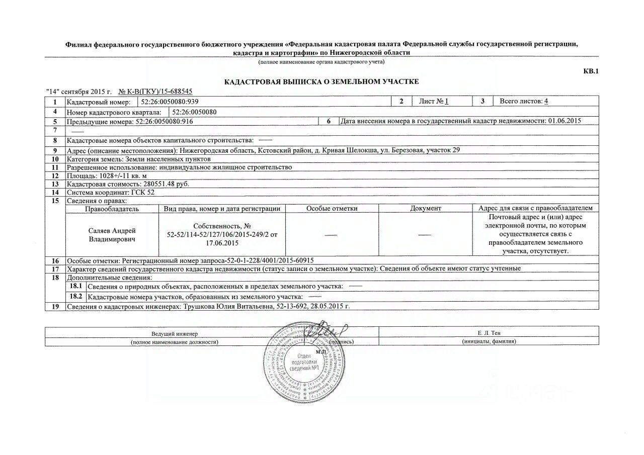 Продажа участка 10сот. Нижегородская область, Кстовский муниципальный  округ, Кривая Шелокша деревня - база ЦИАН, объявление 295983505