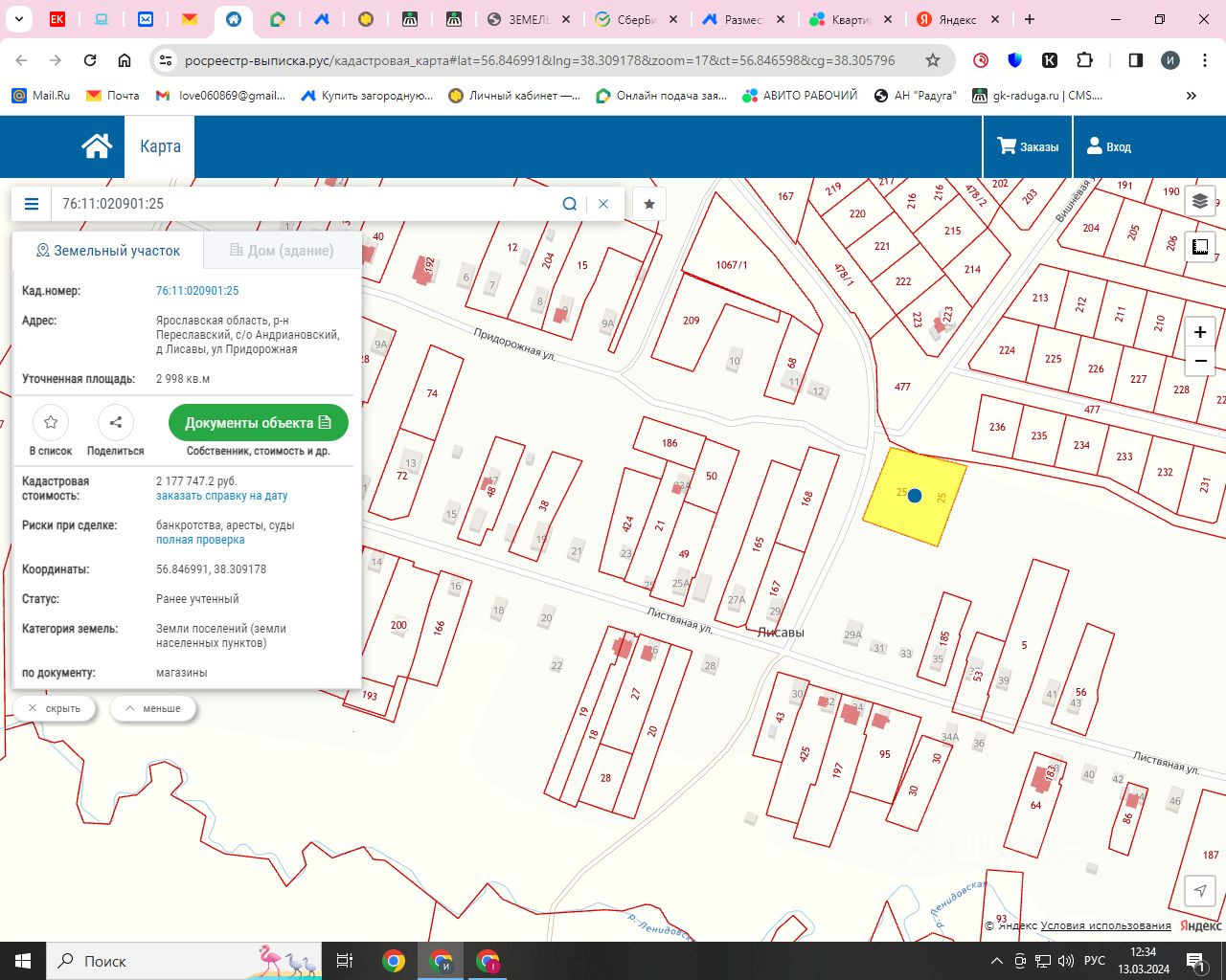 Продаю участок 30сот. Ярославская область, Переславль-Залесский городской  округ, Лисавы деревня - база ЦИАН, объявление 299561165