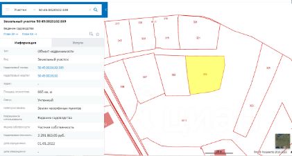 участок 6.65 сот.