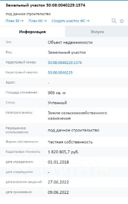 участок 10.0 сот.