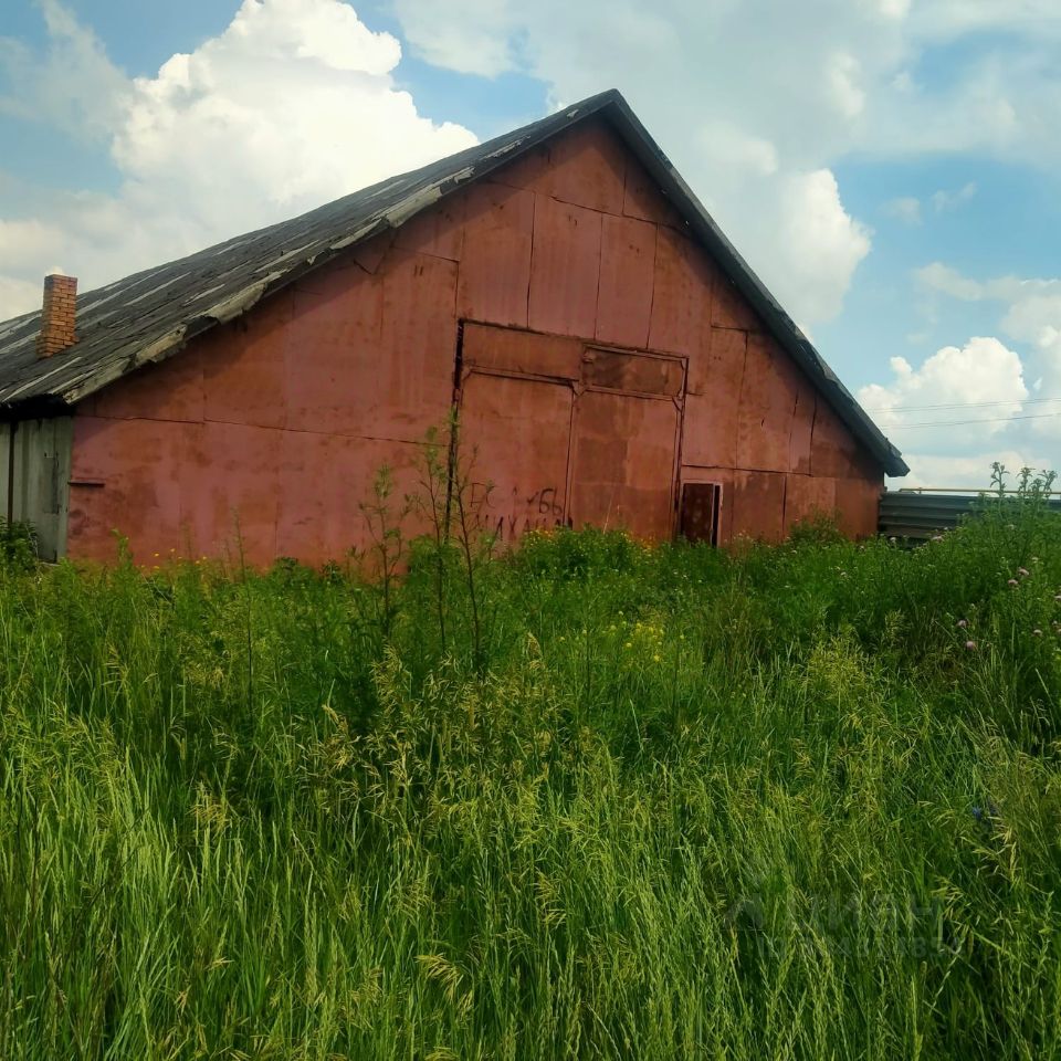 Здание выполнено в простом архитектурном стиле с характерной наклонной крышей и стенами, окрашенными в розовый цвет. Видны элементы, такие как кирпичная труба и деревянные панели, что указывает на использование традиционных материалов. Стены имеют следы износа и граффити, что придаёт зданию запущенный вид. Структура имеет прямоугольную форму с несколькими окнами и дверью, расположенными на фасаде. Окружающая территория заросла высокой травой, что создаёт ощущение заброшенности. Общая эстетика пространства отражает сельскую архитектуру с элементами простоты и функциональности.