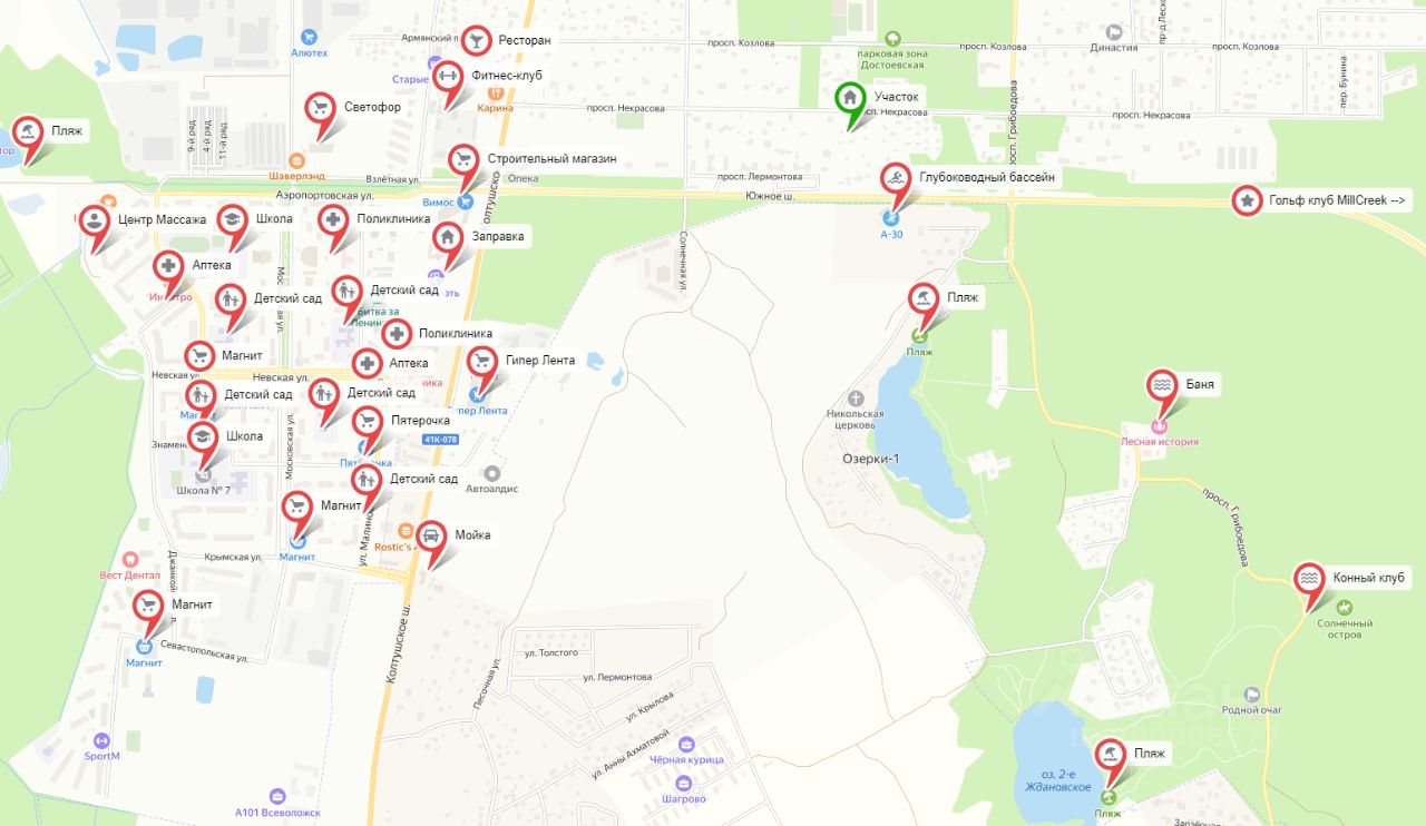 Купить земельный участок на проспекте Некрасова в городе Всеволожск,  продажа земельных участков - база объявлений Циан. Найдено 5 объявлений