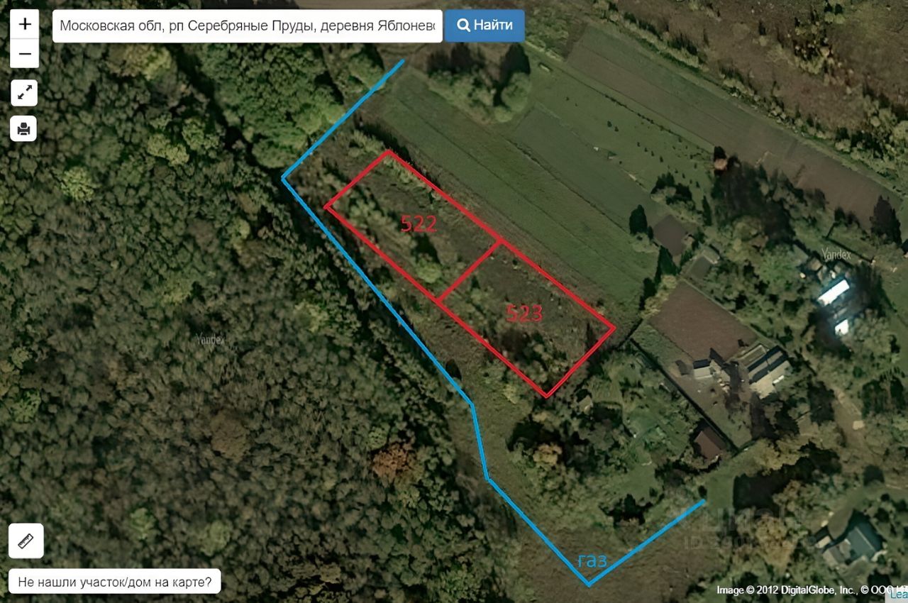 Купить земельный участок в деревне Яблонево Московской области, продажа  земельных участков - база объявлений Циан. Найдено 1 объявление